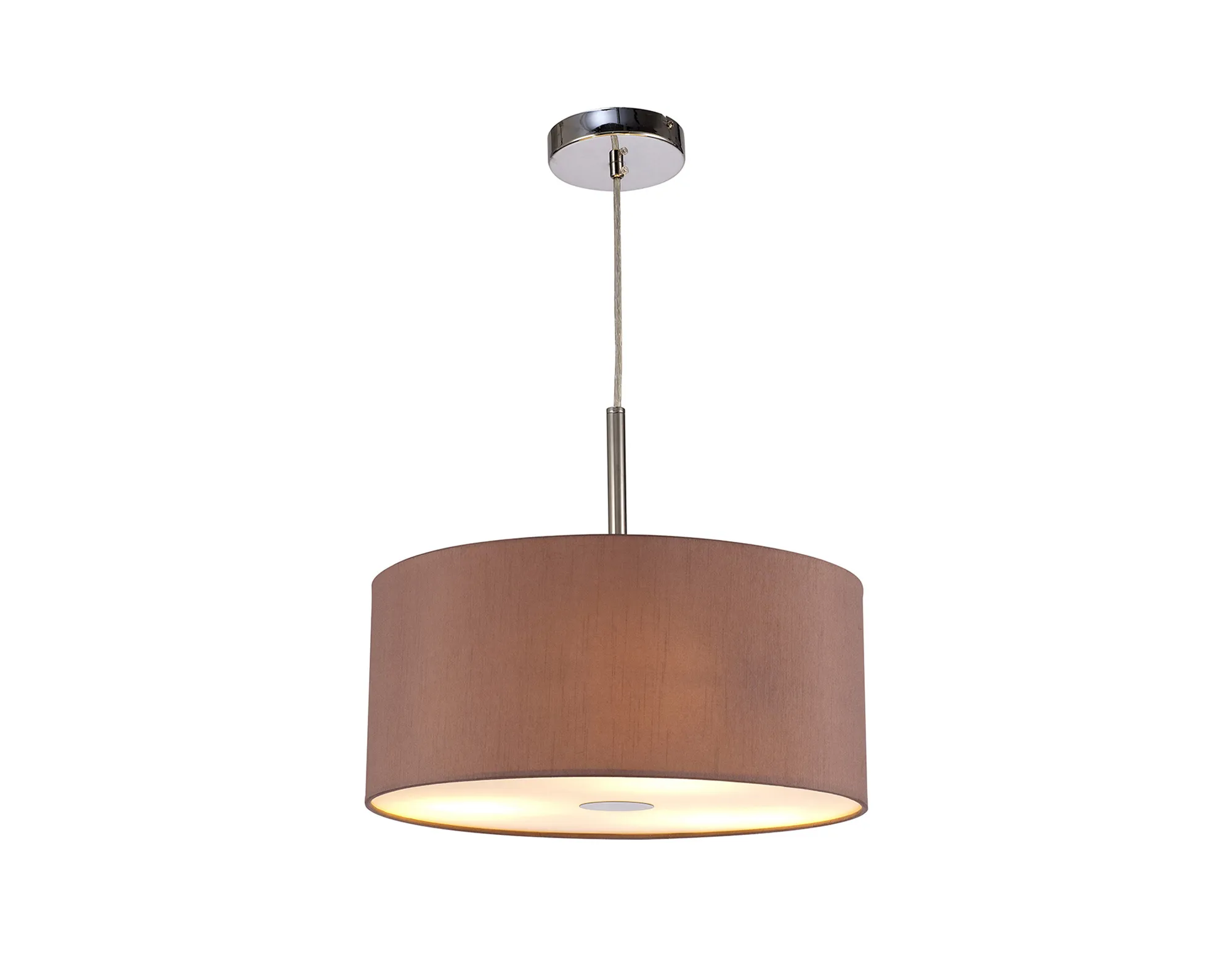 Baymont 40cm 3 Light Pendant Polished Chrome, Taupe/Halo Gold, Frosted Diffuser DK0337  Deco Baymont CH TA